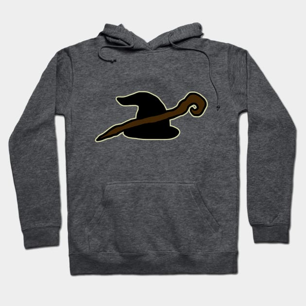 Wizard Hat & Staff Hoodie by BlakCircleGirl